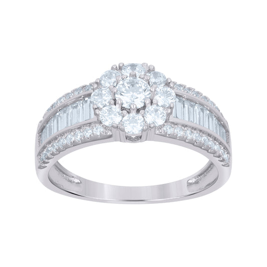 925 Sterling Silver Cz Ring S5
