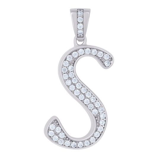 925 Sterling Silver Initial Letter "S" Pendant