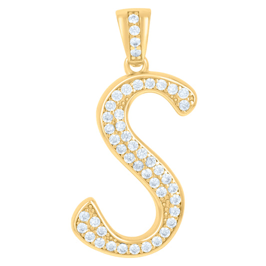 925 Sterling Silver Initial Letter "S" Pendant