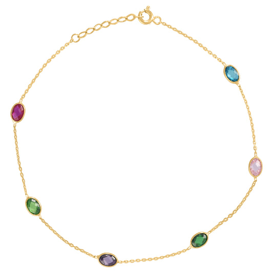 14Kt Gold Anklet 10"