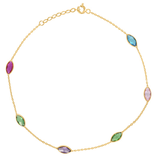 14Kt Gold Anklet 10"