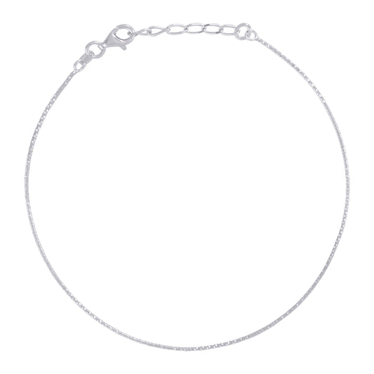 925 Sterling Silver Anklet 020 9+1'