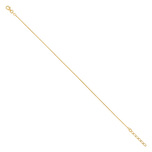 925 Sterling Silver Anklet 020 9+1'