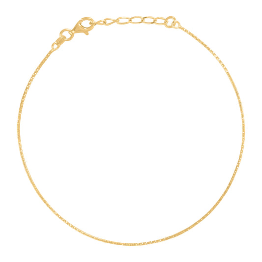 925 Sterling Silver Anklet 020 9+1'
