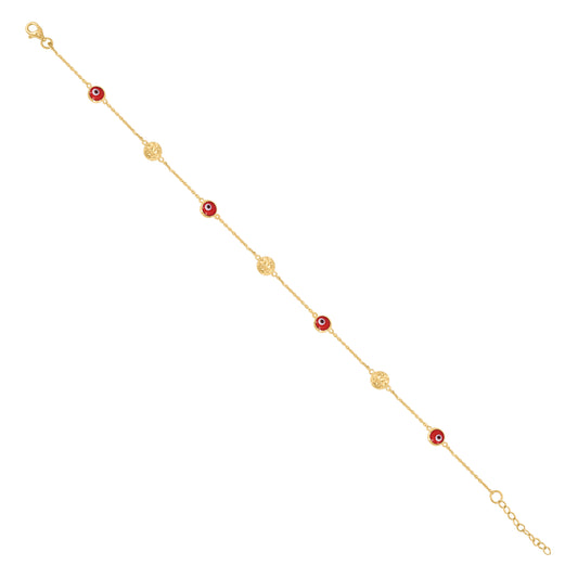 10Kt  Gold Anklet 10"
