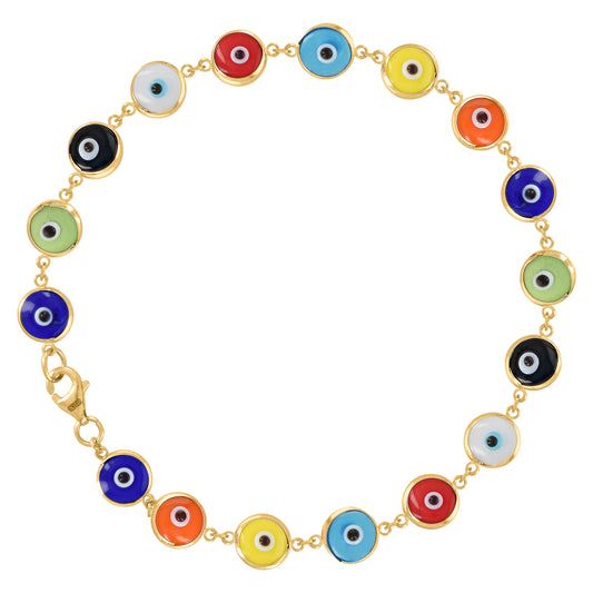10Kt Gold Bracelet 6mm-8"