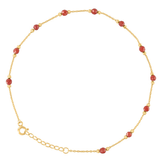 10Kt  Gold Anklet 10"