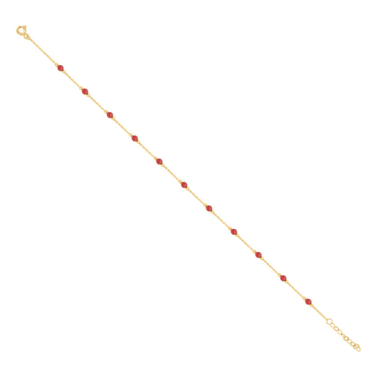 10Kt  Gold Anklet 10"