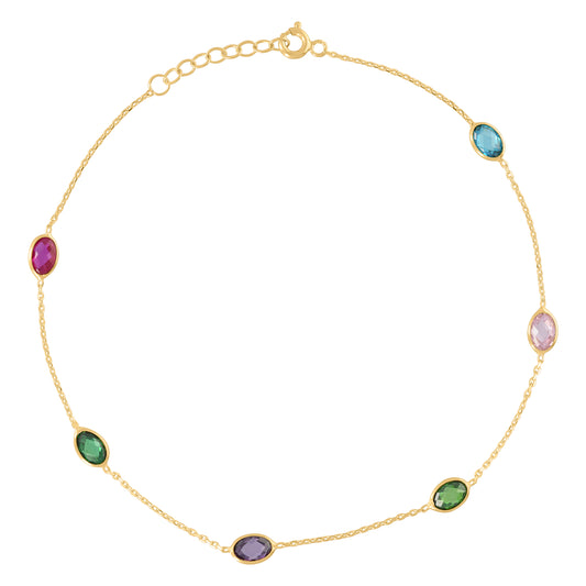 10Kt  Gold Anklet 10"