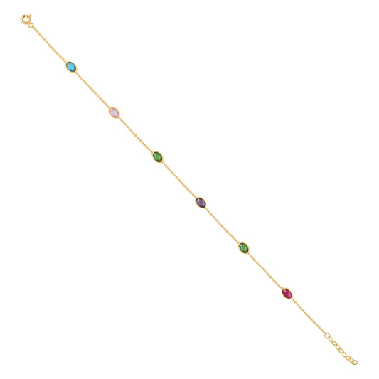 10Kt  Gold Anklet 10"