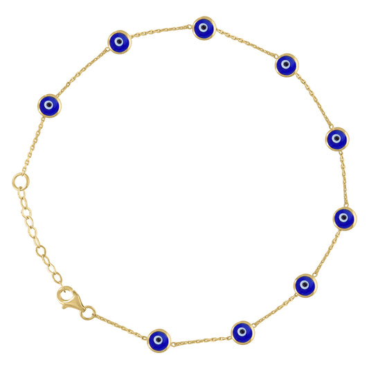 10Kt  Gold Anklet 10"