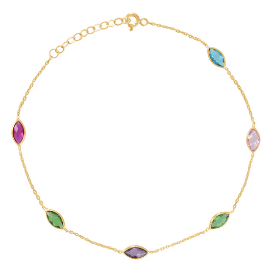 10Kt  Gold Anklet 10"