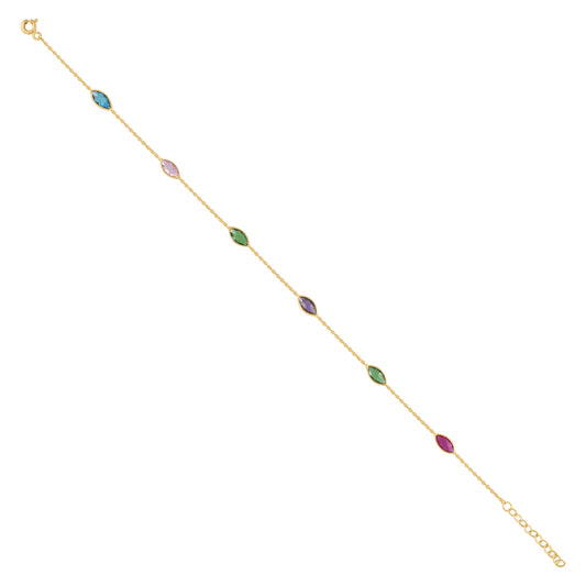 10Kt  Gold Anklet 10"
