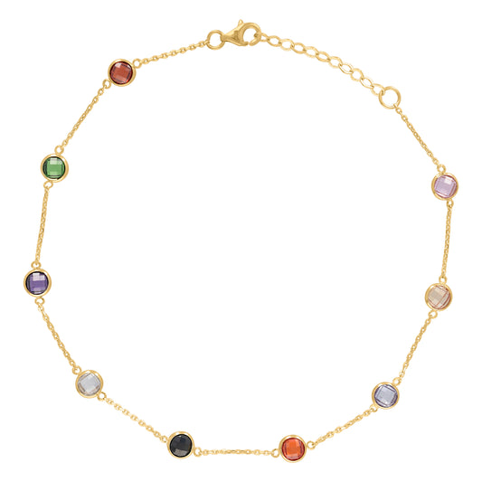 10Kt  Gold Anklet 10"