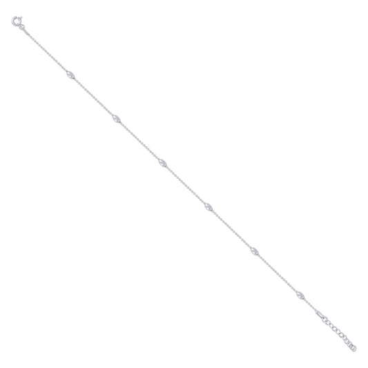 925 Sterling Silver 120 Fancy Chain Rhodium Plated