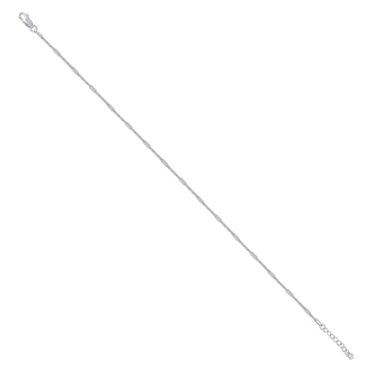 925 Sterling Silver 060 Fancy Chain Rhodium Plated