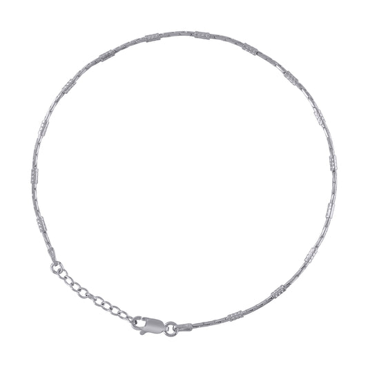 925 Sterling Silver 060 Fancy Chain Rhodium Plated