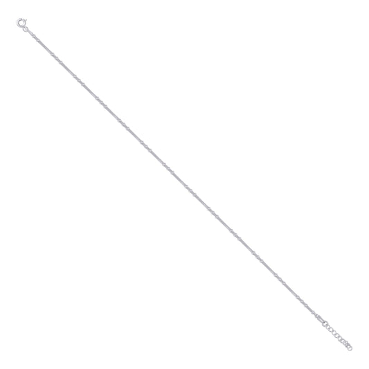925 Sterling Silver 030 Fancy Chain Rhodium Plated