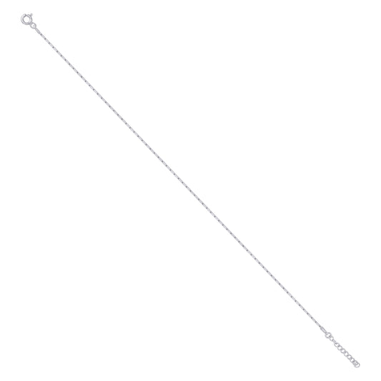 925 Sterling Silver 040 Fancy Chain Rhodium Plated