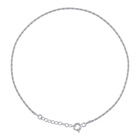 925 Sterling Silver 040 Fancy Chain Rhodium Plated