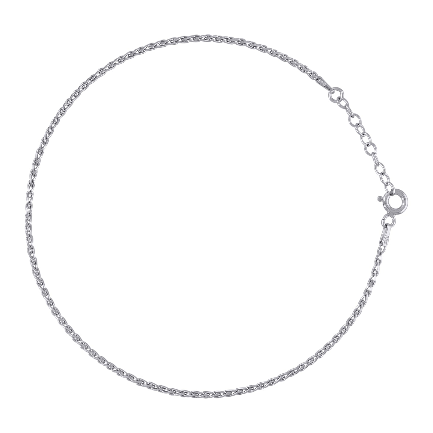 925 Sterling Silver 045 Fancy Chain Rhodium Plated