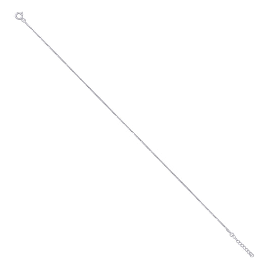 925 Sterling Silver 025 Fancy Chain Rhodium Plated