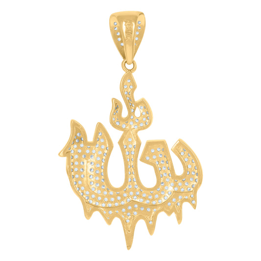 10Kt Gold Cz Pendant