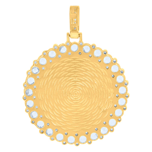 925 Sterling Silver Cz Picture Frame Pendant