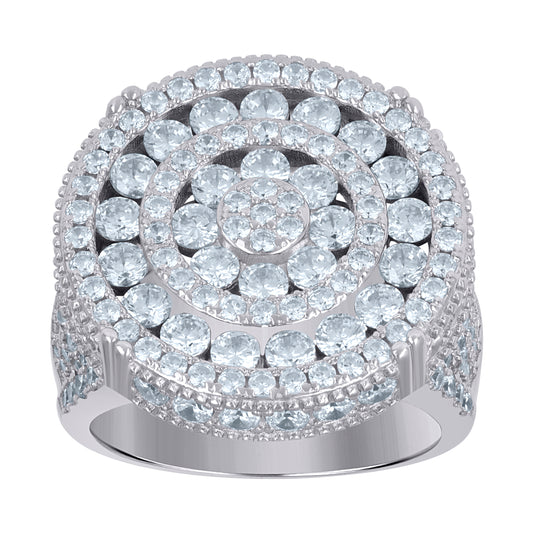 925 Sterling Silver Cz Ring Sz9