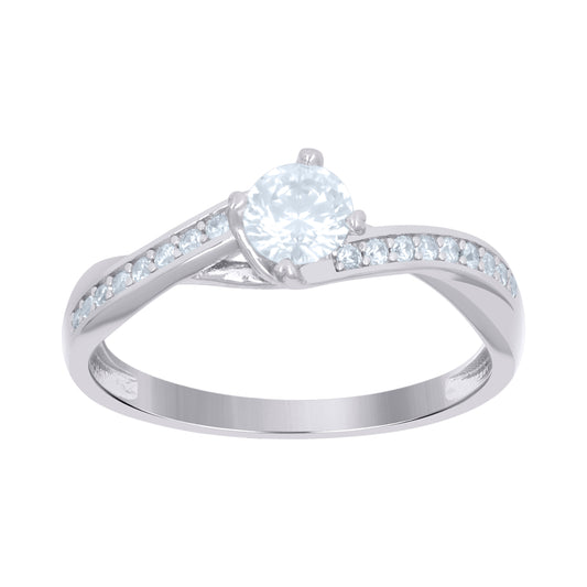 925 Sterling Silver Cz Ring S5