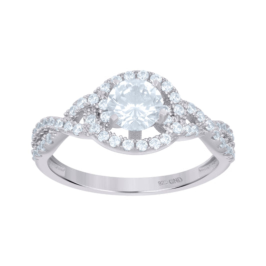 925 Sterling Silver Cz Ring S5