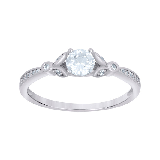 925 Sterling Silver Cz Ring S5