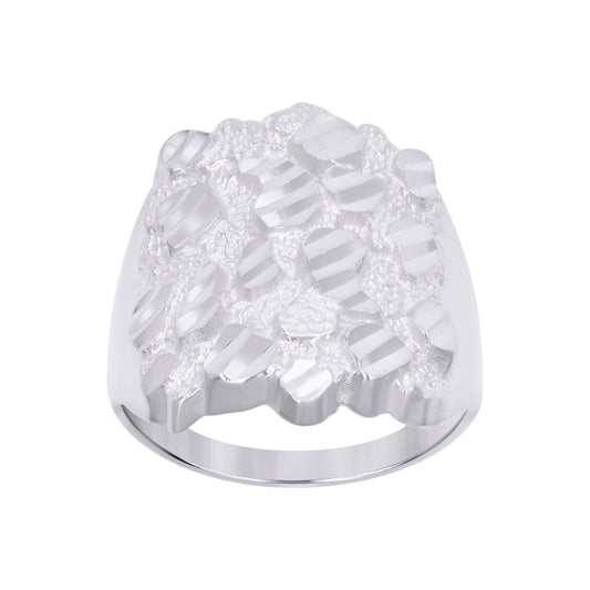 925 Sterling Silver Nugget Ring S8