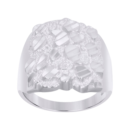 925 Sterling Silver Nugget Ring S7
