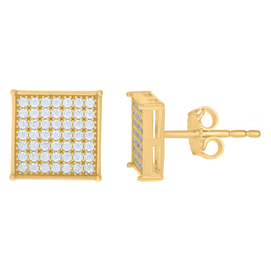 10Kt Gold Turkish Cz Earrings