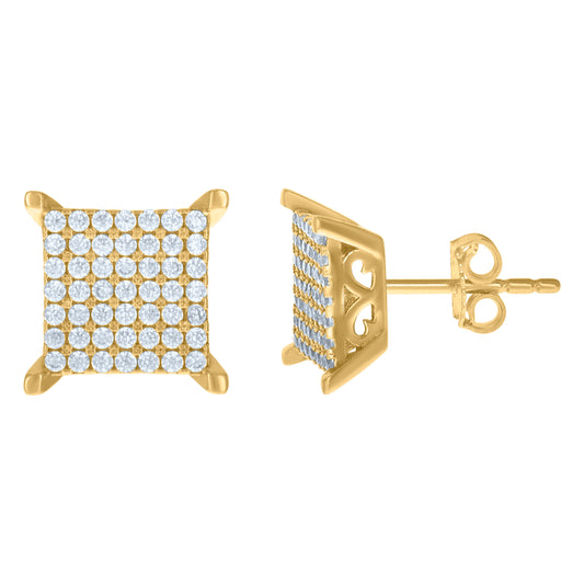 10Kt Gold Turkish Cz Earrings