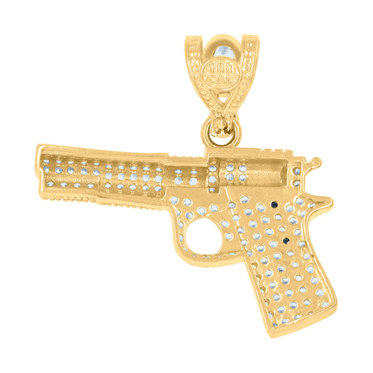 10Kt Gold Cz Pendant