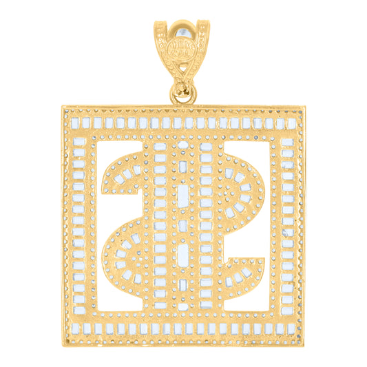 10Kt Gold Cz Pendant