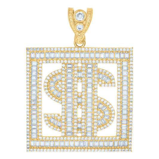 10Kt Gold Cz Pendant