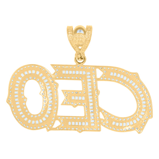 10Kt Gold Cz Pendant