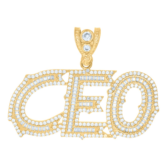 10Kt Gold Cz Pendant