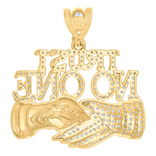10Kt Gold Cz Pendant
