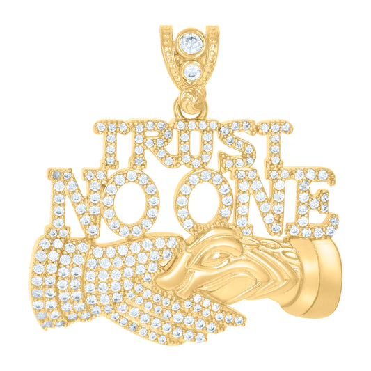 10Kt Gold Cz Pendant