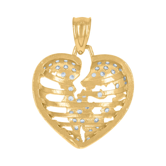 10Kt Gold Cz Pendant
