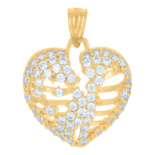 10Kt Gold Cz Pendant