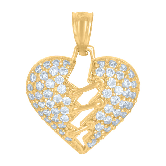 10Kt Gold Cz Pendant