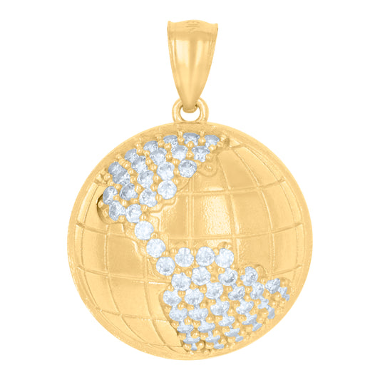 10Kt Gold Cz Pendant