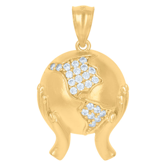 10Kt Gold Cz Pendant