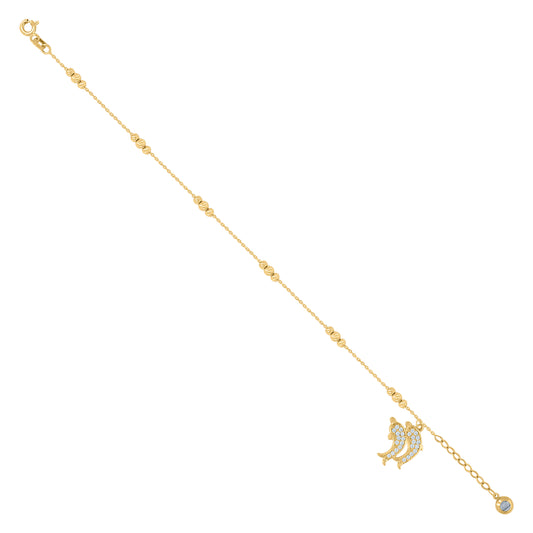 10Kt Gold Turkish Bracelet 8"