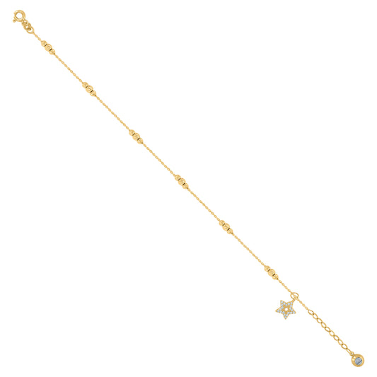 10Kt Gold Turkish Bracelet 8"